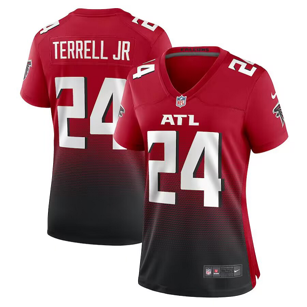 Women's Atlanta Falcons #24 A.J. Terrell Jr. Nike Red Game NFL Jersey