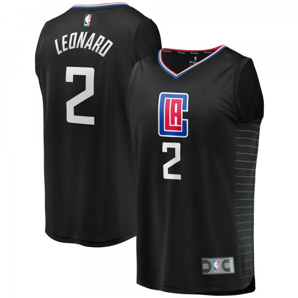 Youth LA Clippers Kawhi Leonard Fanatics Black Fast Break Player Jersey - Statement Edition