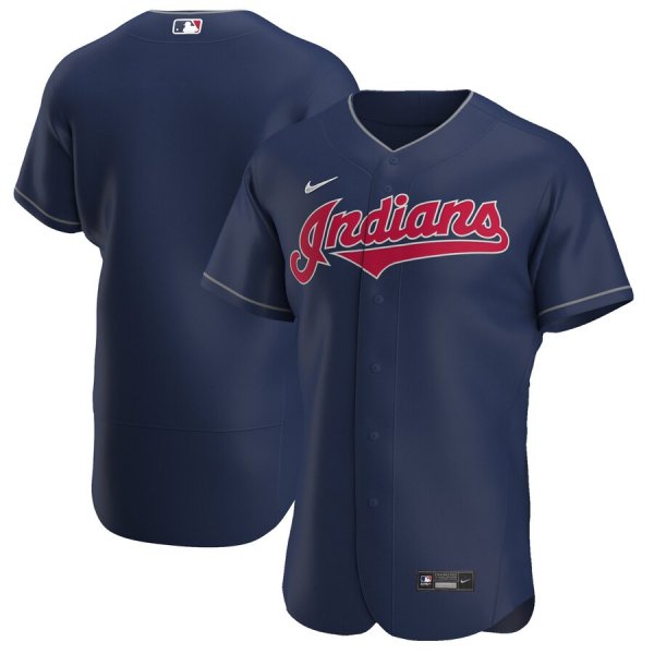 Men's Nike Cleveland Indians Blank Navy Alternate 2020 MLB Jersey