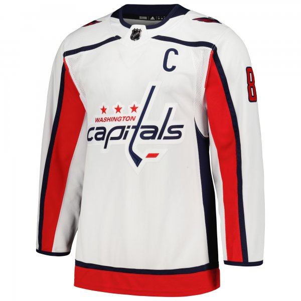 Men's Washington Capitals Alexander Ovechkin adidas White Away Captain Primegreen Player Jersey