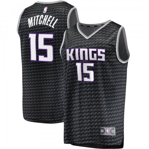 Men's Sacramento Kings Davion Mitchell Fanatics Black Fast Break Replica Player Jersey - Statement Edition