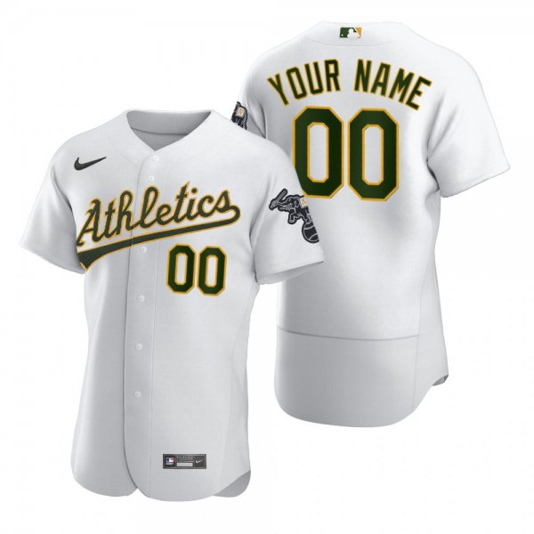 Oakland Athletics Custom Men's Nike White 2020 Jersey