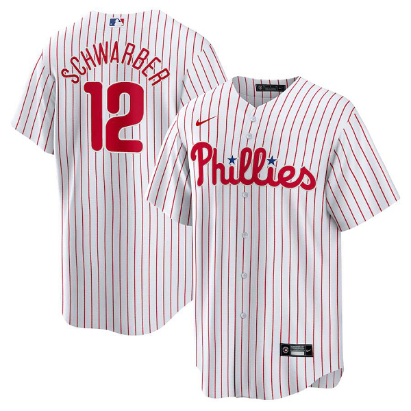 Youth Philadelphia Phillies #12 Kyle Schwarber Nike White Player MLB Jersey