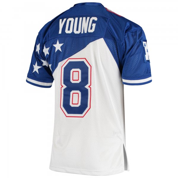 Men's NFC Steve Young Mitchell & Ness White/Blue 1994 Pro Bowl Jersey