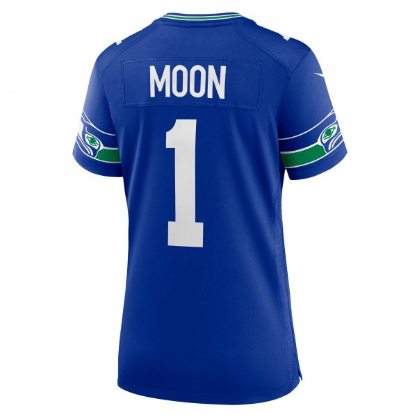 Women's Seattle Seahawks Warren Moon Nike Royal Throwback Retired Player Game Jersey