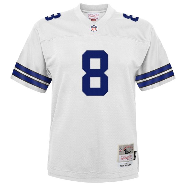 Youth Dallas Cowboys Troy Aikman Mitchell & Ness White Retired Player Legacy Jersey