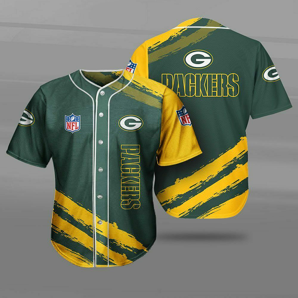 Green Bay Packers NFL 3D Digital Printed Fashion Baseball Legend Jersey