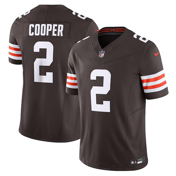 Men's Cleveland Browns #2 Amari Cooper Nike Brown Vapor F.U.S.E. Limited Jersey