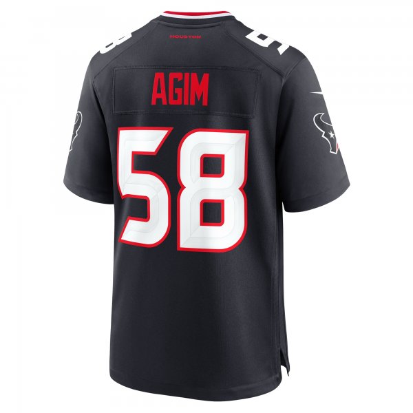 Men's Houston Texans McTelvin Agim Nike  Navy Team Game Jersey