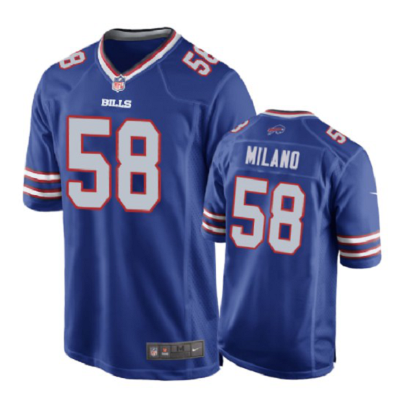 Buffalo Bills #58 Matt Milano Royal Nike Game Men's Jersey