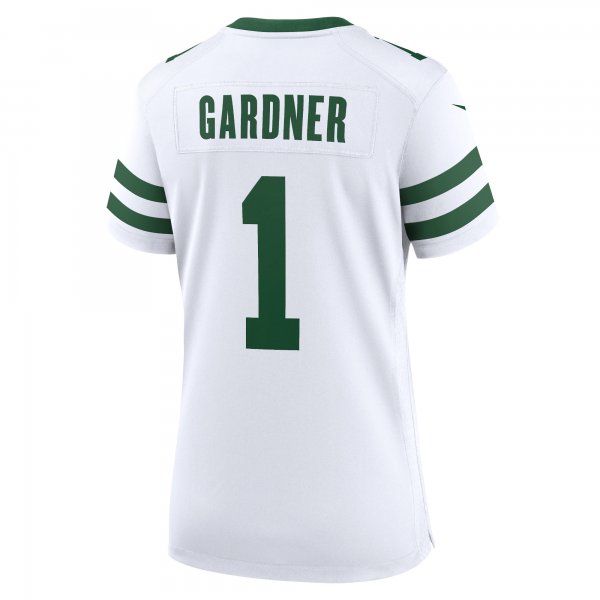 Women's New York Jets Ahmad Sauce Gardner Nike Legacy White Game Jersey