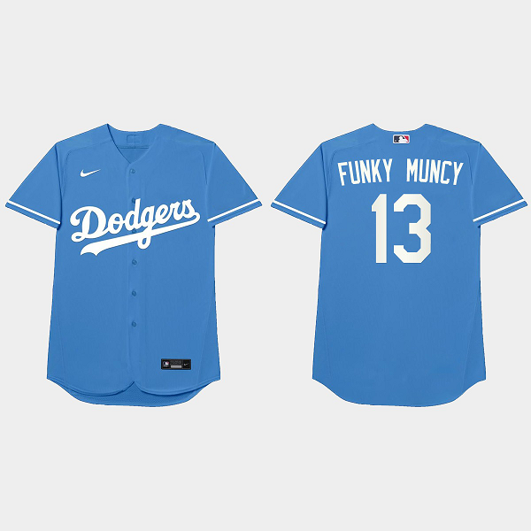 Max Muncy Nickname Dodgers 2021 Players Weekend Funky Muncy Royal Men's Jersey