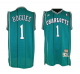 Men's Adidas Charlotte Hornets #1 Muggsy Bogues Green Charlotte Hornets Stitched NBA Jersey