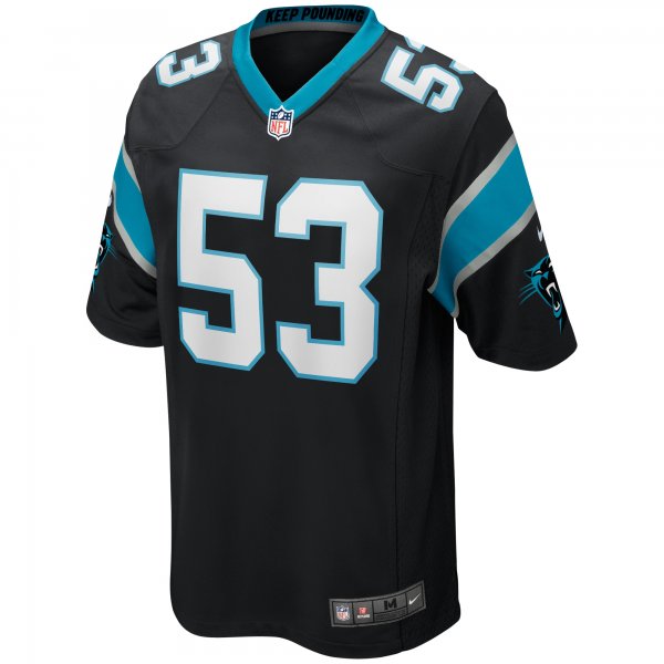 Men's Carolina Panthers Brian Burns Nike Black Game Jersey