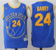 Men's Golden State Warriors #24 Rick Barry Blue Throwback Golden State Stitched NBA Jersey