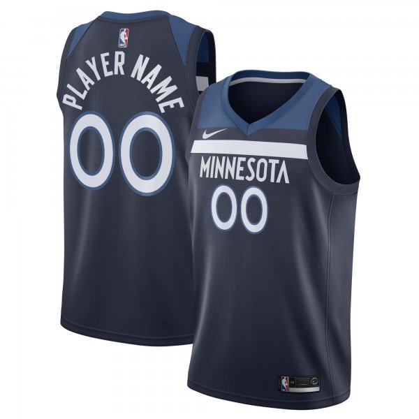 Men's Minnesota Timberwolves Nike Navy Swingman Custom Jersey - Icon Edition