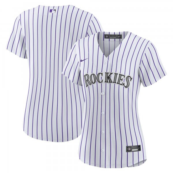 Women's Colorado Rockies Nike White Home Blank Replica Jersey