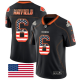 Nike Cleveland Browns #6 Baker Mayfield Black Men's Stitched NFL Limited Rush USA Flag Jersey