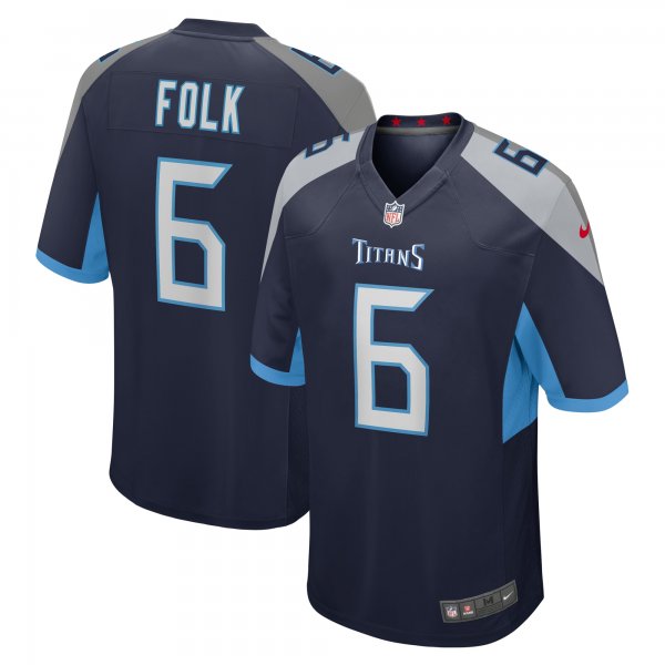 Men's Tennessee Titans Nick Folk Nike  Navy Team Game Jersey