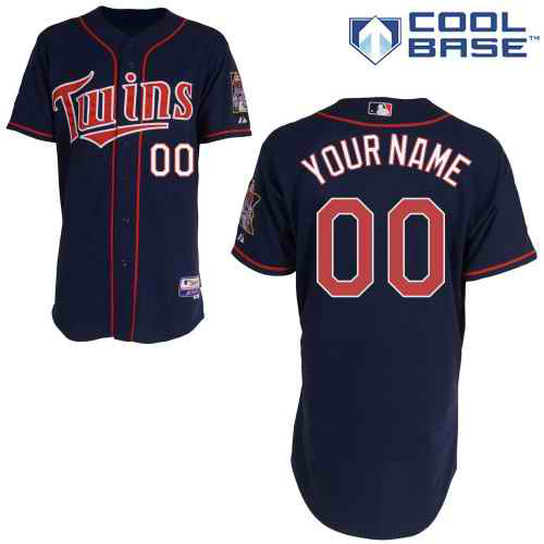 Minnesota Twins Dark Blue Men's Customized MLB Jersey