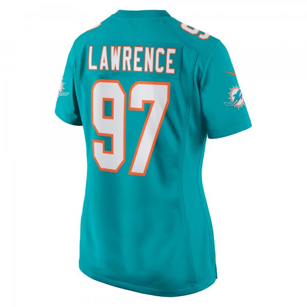 Women's Miami Dolphins Rashard Lawrence Nike  Aqua Team Game Jersey