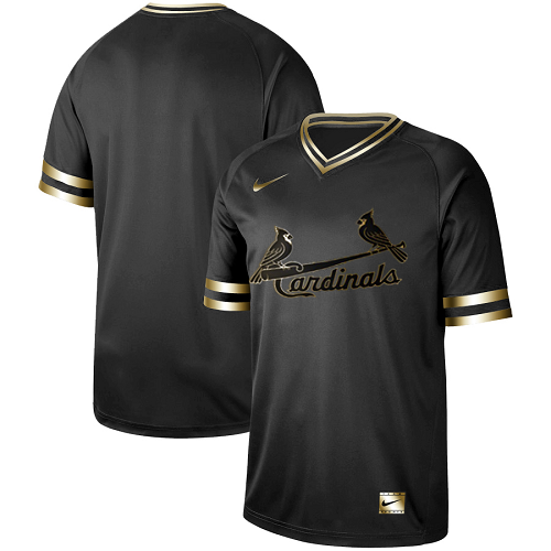 Men's Nike St. Louis Cardinals Blank Black Gold MLB Jersey