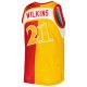 Men's Atlanta Hawks Dominique Wilkins Mitchell & Ness Yellow/Red Hardwood Classics 1986/87 Split Swingman Jersey