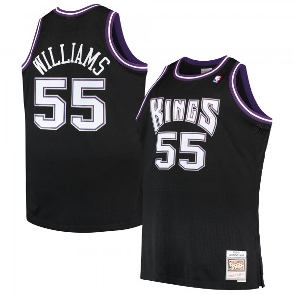 Men's Sacramento Kings Jason Williams Mitchell & Ness Black Big & Tall 2000/01 Hardwood Classics Swingman Jersey