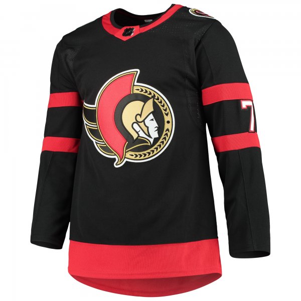 Men's Ottawa Senators Brady Tkachuk adidas Black Home Primegreen Player Jersey