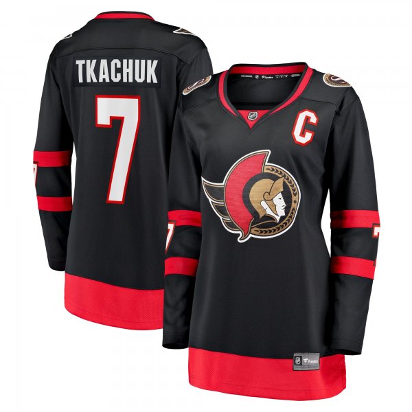 Women's Ottawa Senators Brady Tkachuk Fanatics Black Home Breakaway Player Jersey