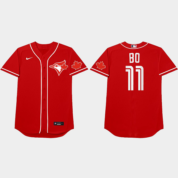 Bo Bichette 2021 Players Weekend Bo Nickname Red Men's Jersey