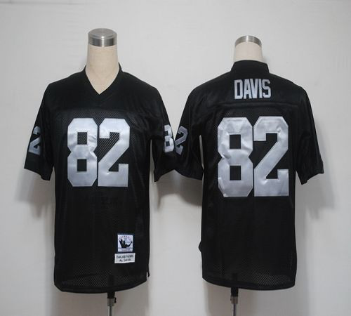 Men's Mitchell And Ness Las Vegas Raiders #82 Al Davis Throwback Black Stitched NFL Jersey