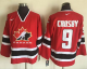 Team CA. #9 Sidney Crosby Red/Black 2002 Olympic Nike Throwback Stitched NHL Jersey