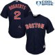 Red Sox #2 Xander Bogaerts Navy Blue Cool Base 2018 World Series Champions Stitched Youth MLB Jersey