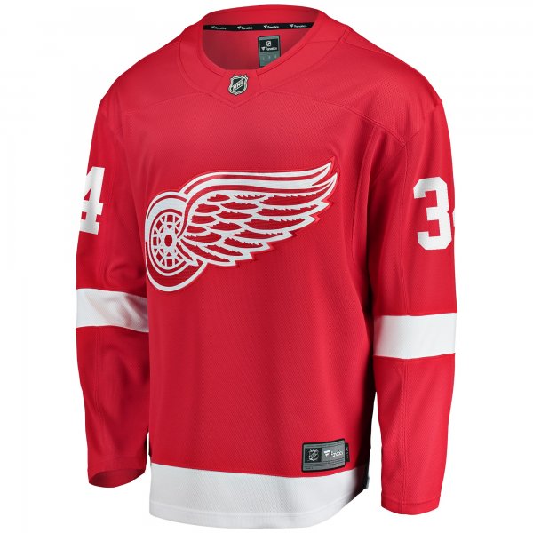 Men's Detroit Red Wings Alex Lyon Fanatics Red Home Breakaway Jersey