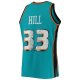 Men's Detroit Pistons Grant Hill Mitchell & Ness Teal 1998/99 Hardwood Classics NBA 75th Anniversary Diamond Swingman Jersey