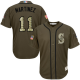 Seattle Mariners #11 Edgar Martinez Green Salute to Service Stitched MLB Jersey