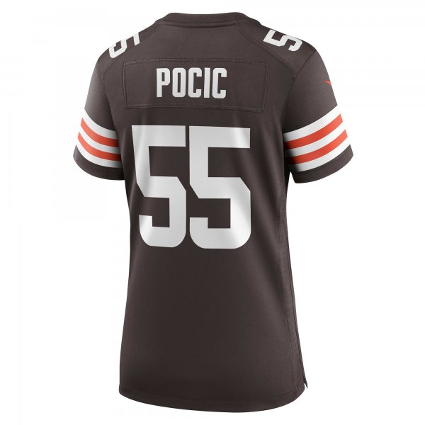 Women's Cleveland Browns Ethan Pocic Nike Brown Game Jersey