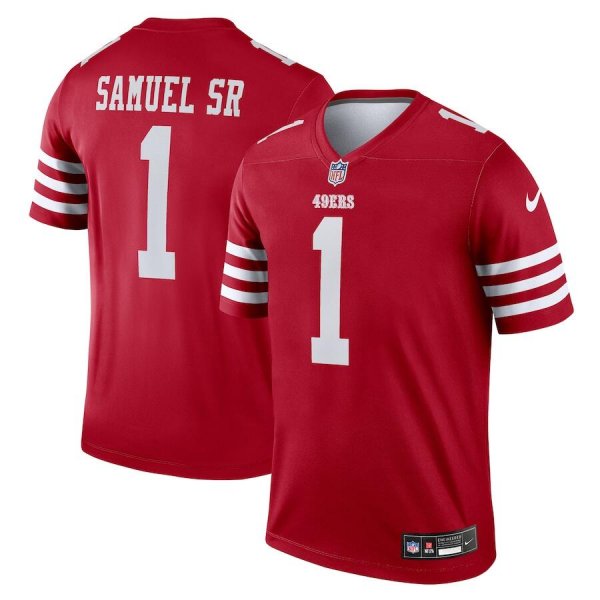 Men's #1 Deebo Samuel Sr San Francisco 49ers Nike Legend Scarlet Jersey