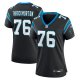 Women's Carolina Panthers Calvin Throckmorton Nike  Black Team Game Jersey