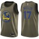 Men's Nike Golden State Warriors #17 Chris Mullin Green Salute to Service Swingman NBA Jersey