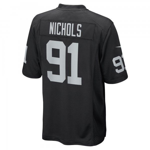 Men's Las Vegas Raiders Bilal Nichols Nike Black Game Player Jersey