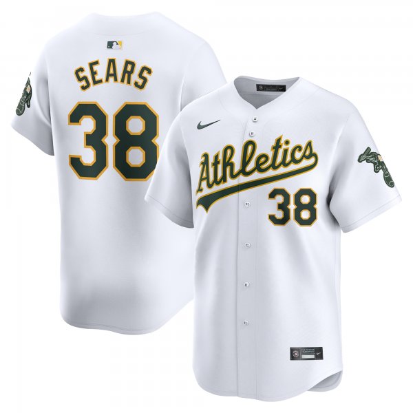 Men's Oakland Athletics JP Sears Nike White Home Limited Player Jersey