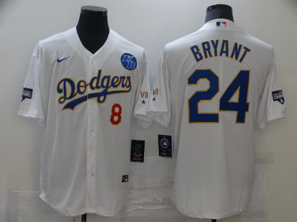 Men's Los Angeles Dodgers 24 Bryant White Game 2021 Nike MLB Jerseys