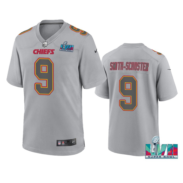 Men's Kansas City Chiefs JuJu Smith-Schuster Gray Super Bowl LVII Atmosphere Jersey