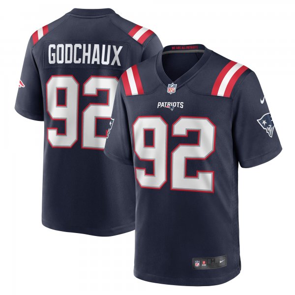 Men's New England Patriots Davon Godchaux Nike Navy Game Jersey