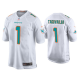 Men's #1 Tua Tagovailoa Miami Dolphins White 2020 NFL Draft Game Jersey