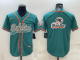 Men's Miami Dolphins Blank Green Stitched Baseball Cool Base Jersey