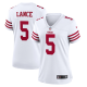 Women's San Francisco 49ers Trey Lance Nike White Player Game Jersey-(2022 New Style)