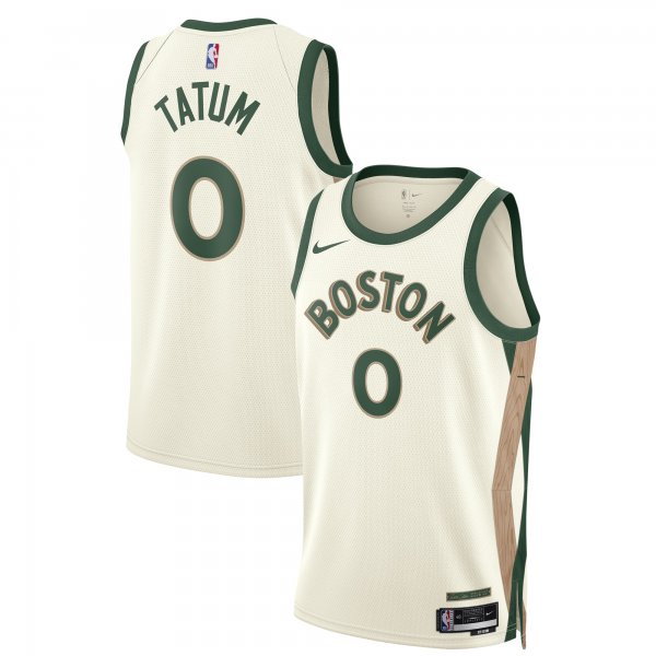 Men's Unisex Boston Celtics #0 Jayson Tatum Nike White 2023/24 Swingman City Edition Jersey